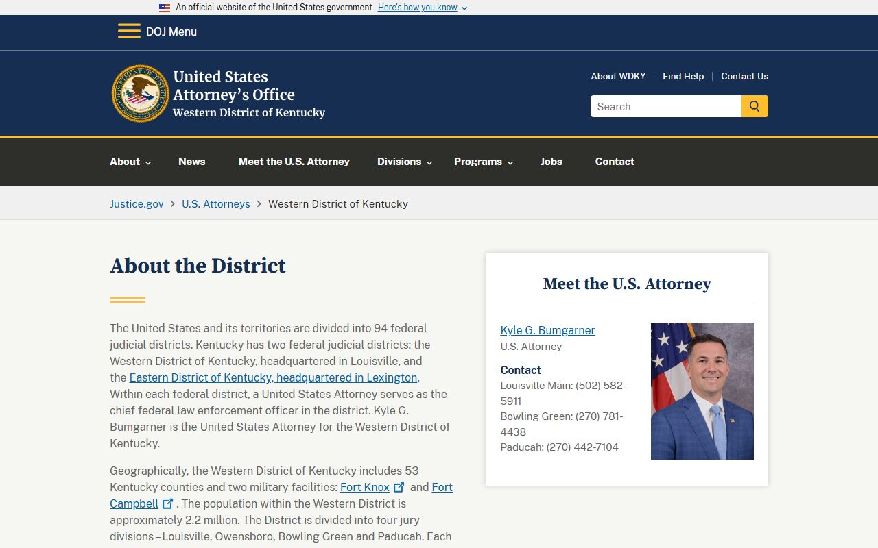 Crittenden County Circuit Court records U.S. Attorney Western District of Kentucky