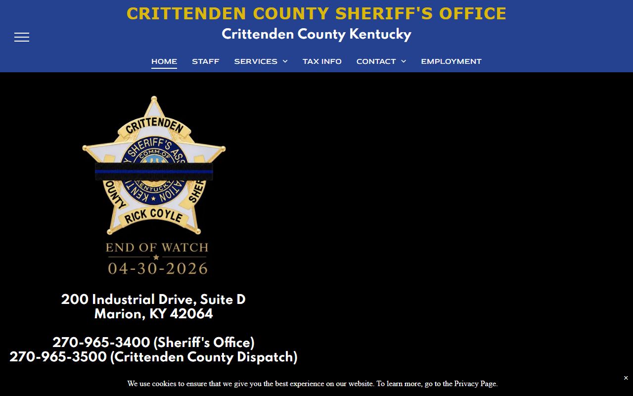 Crittenden County Court records sheriff office site