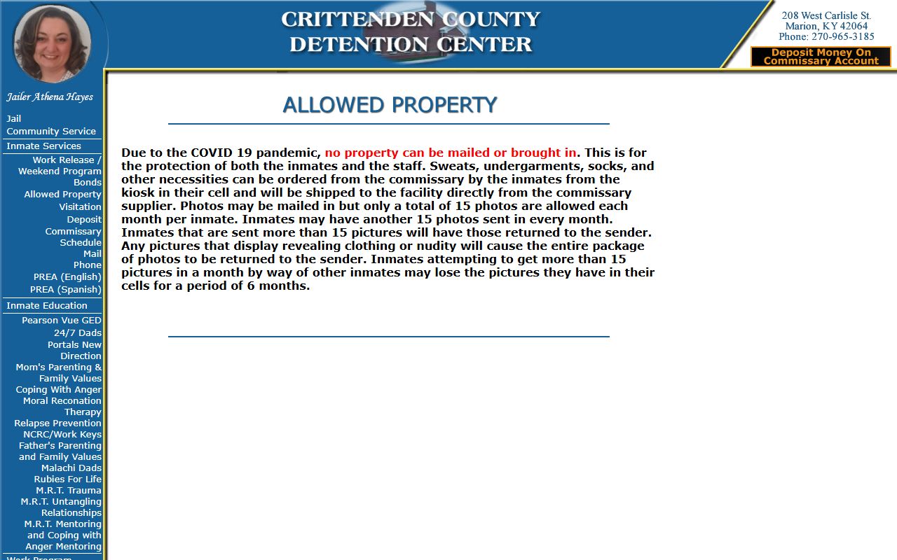 Crittenden County probate records local property rules image